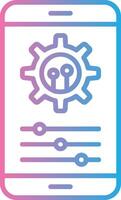 Settings Line Gradient Icon Design vector