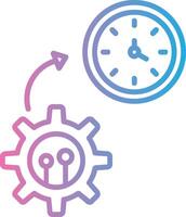 Time Management Line Gradient Icon Design vector
