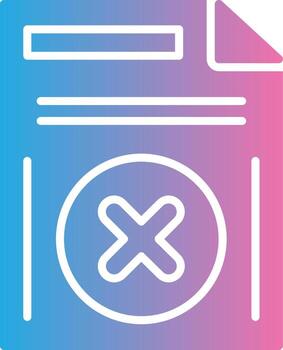 Eliminar botón glifo degradado icono diseño vector