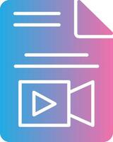 File Glyph Gradient Icon Design vector