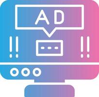 Ad Pop Up Glyph Gradient Icon Design vector