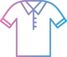 Polo Shirt Line Gradient Icon Design vector