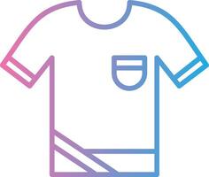 camisa línea degradado icono diseño vector