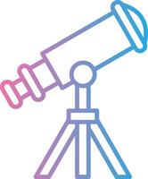 Telescope Line Gradient Icon Design vector