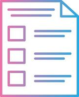 Document Line Gradient Icon Design vector