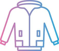 chaqueta línea degradado icono diseño vector