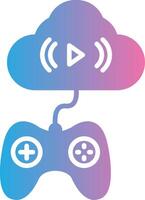 Cloud Glyph Gradient Icon Design vector