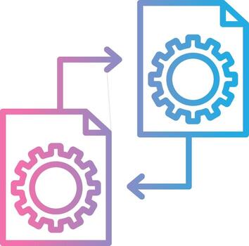 archivo administración línea degradado icono diseño vector