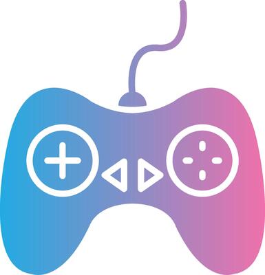 Controller Glyph Gradient Icon Design