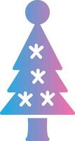 Christmas Tree Glyph Gradient Icon Design vector