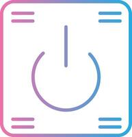 Power Button Line Gradient Icon Design vector