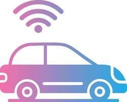 Smart Car Glyph Gradient Icon Design vector