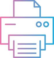 Printer Line Gradient Icon Design vector