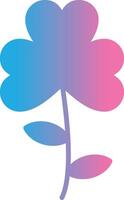 Clover Glyph Gradient Icon Design vector