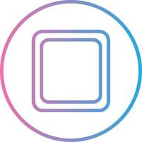 Stop Button Line Gradient Icon Design vector