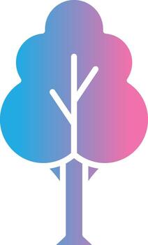 Tree Glyph Gradient Icon Design vector