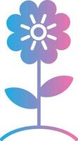 Flower Glyph Gradient Icon Design vector