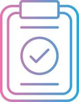 Tick Line Gradient Icon Design vector