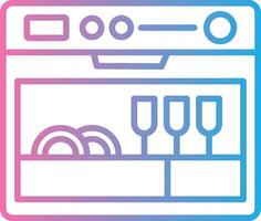 Dishwasher Line Gradient Icon Design vector