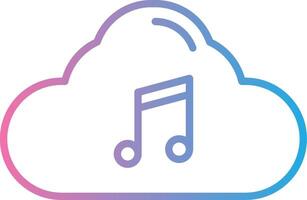 Cloud Line Gradient Icon Design vector