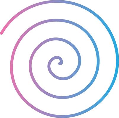 Spin Drum Line Gradient Icon Design