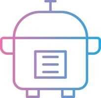 Slow Cooker Line Gradient Icon Design vector