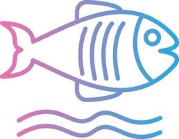 Flounder Line Gradient Icon Design vector