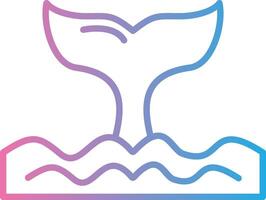 Whale Line Gradient Icon Design vector