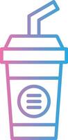 Cold Drink Line Gradient Icon Design vector