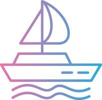 Boat Line Gradient Icon Design vector