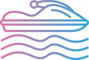 Jet Ski Line Gradient Icon Design vector