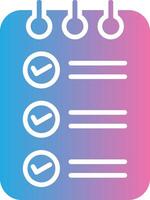 Check List Glyph Gradient Icon Design vector