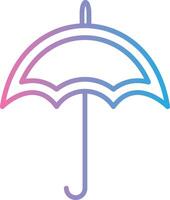 paraguas línea degradado icono diseño vector