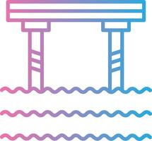 Bridge Line Gradient Icon Design vector