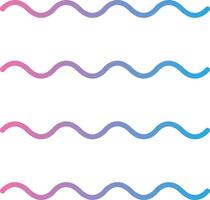 Waves Line Gradient Icon Design vector