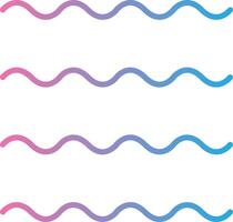 Waves Line Gradient Icon Design vector