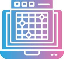 Heatmap Glyph Gradient Icon Design vector