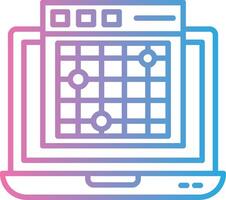 Heatmap Line Gradient Icon Design vector