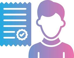 Painting Glyph Gradient Icon Design vector