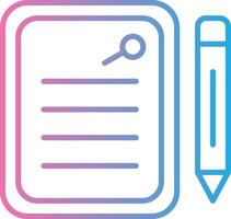 Notepad Line Gradient Icon Design vector