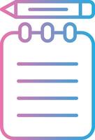 Notepad Line Gradient Icon Design vector