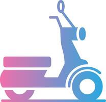 scooter glifo degradado icono diseño vector