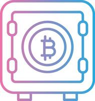 Bitcoin Storage Line Gradient Icon Design vector