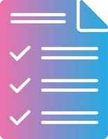 Customs Declaration Glyph Gradient Icon Design vector