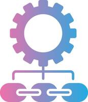 Supply Chain Management Glyph Gradient Icon Design vector