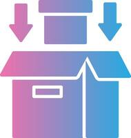 Packing Process Glyph Gradient Icon Design vector