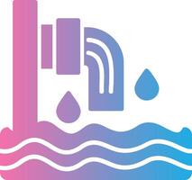 Sewer Glyph Gradient Icon Design vector