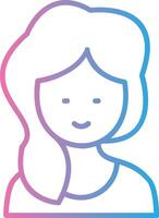 Bathtub Line Gradient Icon Design vector