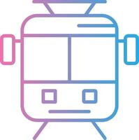 Old Tram Line Gradient Icon Design vector