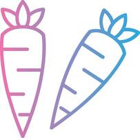 Carrots Line Gradient Icon Design vector